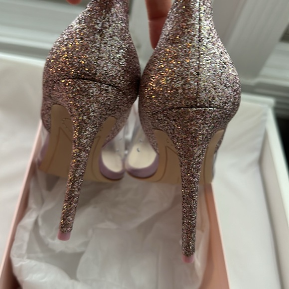 Sophia Webster Daria heels, silver/pink glitter 39 1/2 never worn outside - Picture 5 of 6